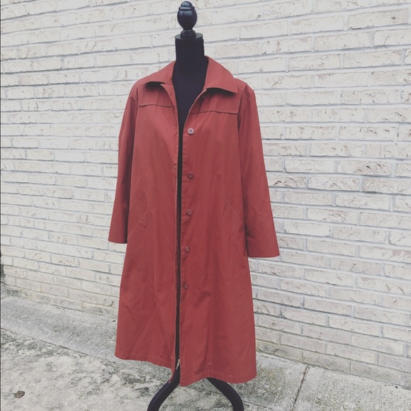London Fog Jackets & Blazers - Deep Red removable wool Trench Raincoat